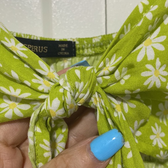 NWT Hesperus Cut Out Smocked Tie Front Daisy Maxi Dress |Size L - Picture 7 of 10